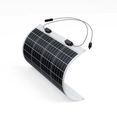 Imagen de Renogy Panel solar flexible de 50 W, 12 voltios, monocristalino, semiflexible, flexible, mono, cargador fuera la red para vehículos recreativos marinos, cabina, furgoneta, coche, superficies