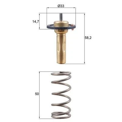 Imagen de MAHLE ORIGINAL TX 265 89D Termostato, refrigerante 89 con junta FORD: FOCUS 3, S Max Mk1, C 2, VOLVO: V60 I, V40 Hatchback, S80 II
