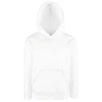 Imagen de Sudadera con capucha para niños (unisex), de la marca Fruit of the Loom, color Weiß, tamaño 14 15 años