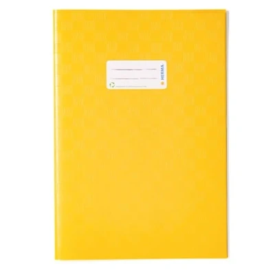 Imagen de HERMA 7441 fundas para cuadernos DIN A4, rafia, libros con etiqueta y estructura de hechas película polipropileno duradera fácil limpiar, juego 25 protectores