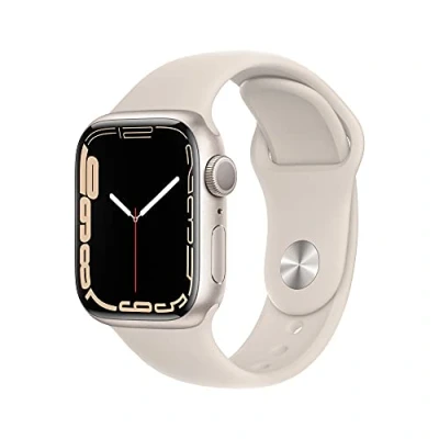 Imagen de Apple Watch Series 7 (GPS, 41MM) Caja de Aluminio Blanco Estrella con Banda Deportiva (Reacondicionado)