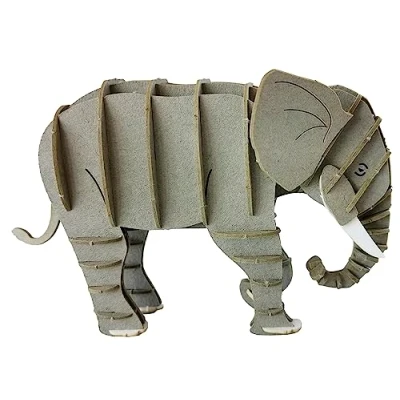 Imagen de Fridolin Modelo de papel 3D elefante gris