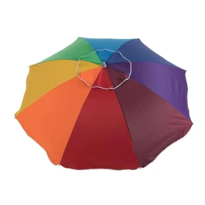 Imagen de Sombrilla Playa Grande Antiviento Airvent Protección UV (Multicolor, 240 cm.)