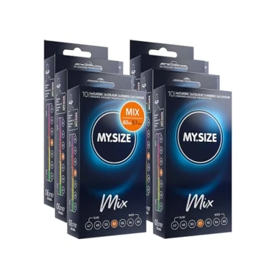 Imagen de My.Size Mix Condones, tamaño 4, 57 mm, paquete de ventaja, contenido 60 unidades