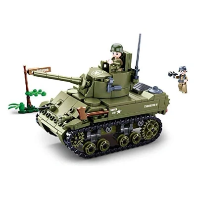 Imagen de Sluban SL95716 Tanque Ligero WWII m5, Multicolor, Medium (M38 B0856)