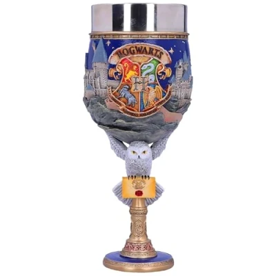 Imagen de Nemesis Now Harry Potter Hogwarts School of Witchcraft and Wizardry Collectable Goblet, Sintético, Azul, 1.25 picometer