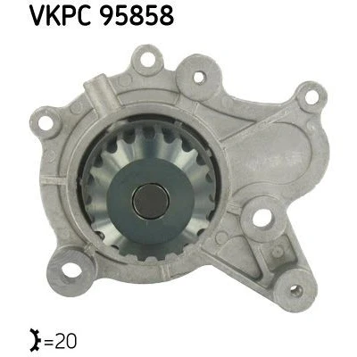 Imagen de SKF VKPC 95858 Bomba de agua 20 con juntas Metal para accionamiento correa trapecial HYUNDAI: Santa Fe I, Trajet