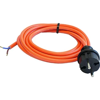Imagen de as Schwabe TechnikProdukte PUR Cable de conexión para obras 5 m 230 V, 16 A con cubierta exterior poliuretano H07BQ F 2x1,5 un extremo enchufe Schuko, pelado IP44