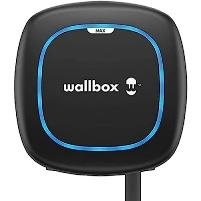 Imagen de Wallbox Pulsar MAX Cargador para vehículo eléctrico (22 kW, Type 2, Wi Fi, Bluetooth, OCPP, Interior/Exterior, Cable de Recarga 7 Metros, Facíl Instalar) Negro