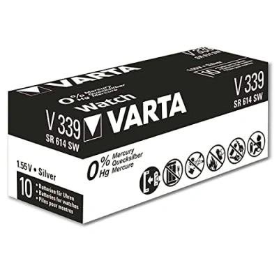 Imagen de Varta pila de botón Electronics V339, reloj 1,55 V, pilas en un blíster original 1 unidad