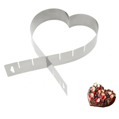 Imagen de Westmark Molde en forma de corazón, Ajustable, Sin base, Acero inoxidable, Plata, 31342270