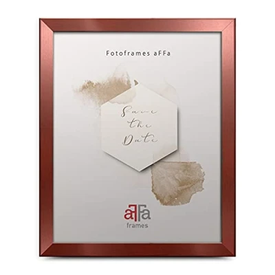 Imagen de aFFa frames Hekla Marco de fotos fibra densidad media con cristal acrílico, 9 x 13 cm, color oro rosa