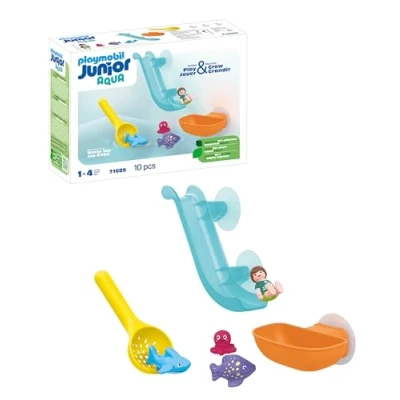 Imagen de PLAYMOBIL Junior Aqua 71689 Diversión en la Pesca con Animales del Mar, Incluye Bebé Tiburón, Juguete sostenible Hecho de plásticos a Base Plantas, Juguetes para niños Partir 1 año