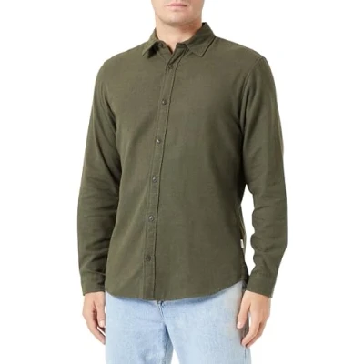 Imagen de Jack &amp; Jones Jjplain FALL Solid Camisa, Hombre, Talla: Large, Forest night
