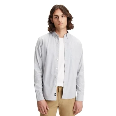 Imagen de Dockers STRETCH Oxford SHIRT, Camisa Hombre, Medium Grey Heather, S