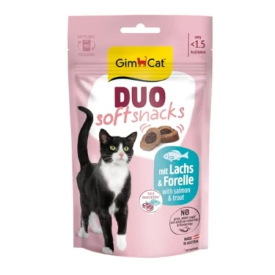 Imagen de GimCat Duo Soft Snacks con salmón y Trucha 1 Bolsa (1 x 50 g)