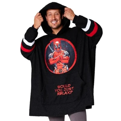 Imagen de Marvel Sudadera Hombre Manta con Capucha de Forro Polar, Talla Única, Oversize Regalos para