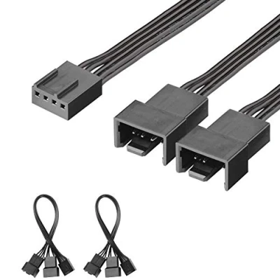 Imagen de J&amp;D 2 Paquetes PWM Cable Divisor de Ventiladores 15cm