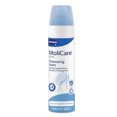 Imagen de MoliCare Skin Espuma de Limpieza: Limpiadora Compatible con los Mecanismos Protección Propios la Piel, Contiene Creatina, pH Neutro, 400 ml