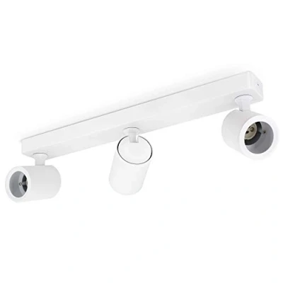 Imagen de linovum TENJO Foco de techo (3 focos, redondo, giratorio, orientable, con 3 casquillos GU10), color blanco