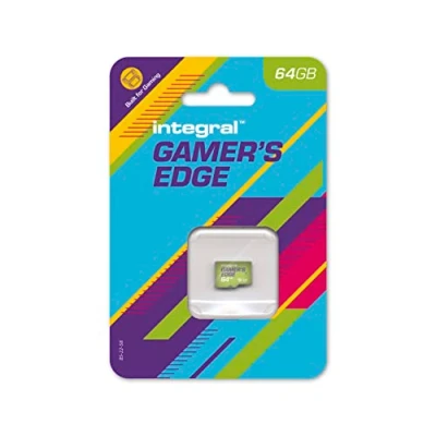 Imagen de Tarjeta Micro SD Gamer&#039;s Edge de Integral 64GB para Nintendo Switch Carga, guarda y almacena con rapidez juegos, DLC datos, creada Switch, Lite OLED.