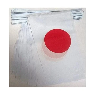 Imagen de GUIRNALDA 4 metros 20 BANDERAS de JAPÓN 15x10cm BANDERA JAPONÉSA 10 x 15 cm BANDERINES AZ FLAG