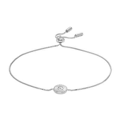 Imagen de Fossil Pulsera para Mujer Plata de Ley, Largo: 216mm, Ancho: 8.7mm Ley Pulsera, JFS00616040, y Blanco
