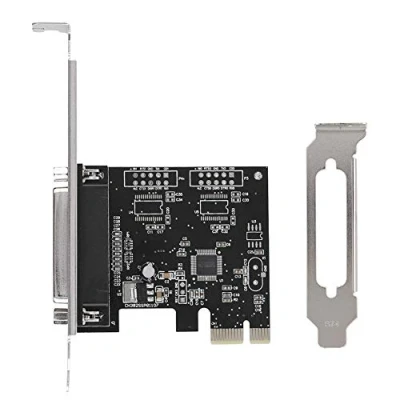 Imagen de Tarjeta de expansión puerto paralelo PCIE a DB25 LPT con soporte perfil bajo, controlador adaptador convertidor PCI para impresoras, programadores, escáneres, DO