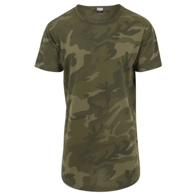 Imagen de Urban Classics CAMO Shaped LONG TEE Camiseta estampada, Hombre, Talla: Medium, Olive