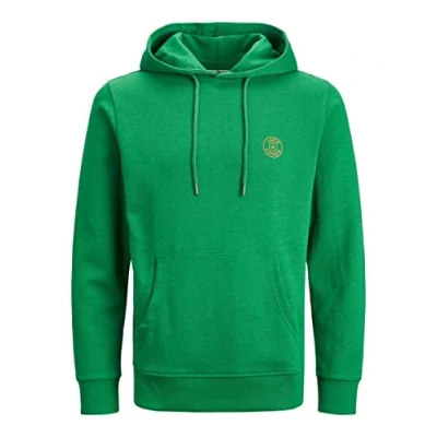 Imagen de Jack &amp; Jones Herren JJEBASIC Logo Sweat Hood, Verdant Green/Dark Cheddar, L