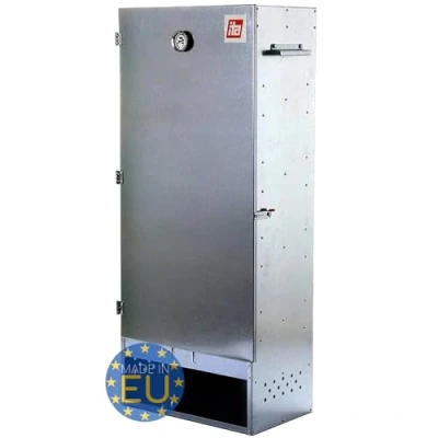 Imagen de ITA Ahumador 7003 111x29x47 cm Ahumadero premium con termómetro y accesorios Metal galvanizado, Resistente a la corrosión, Duradero Horno para ahumar carne, pescado, salchichas