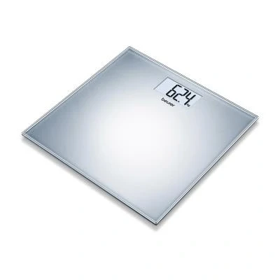 Imagen de Beurer GS 202 Báscula de baño digital vidrio, pantalla LCD, color plateado