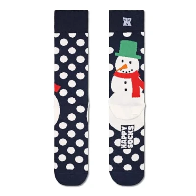 Imagen de Happy Socks Jumbo Snowman Crew Calcetines, Azul Marino, S M Unisex Adulto