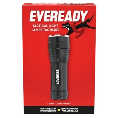 Imagen de Eveready Linterna LED, Pequeña de Pilas, Resistente al Agua, 270 Lumenes, 2 Unidades