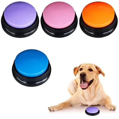 Imagen de Pulsador Botones Perros Comunicación Pulsadores de Colores Answer Buzzers 4 Pzs Buzzer Boton Perro Hablar Entrenamiento Parlantes para Conversación Grabable