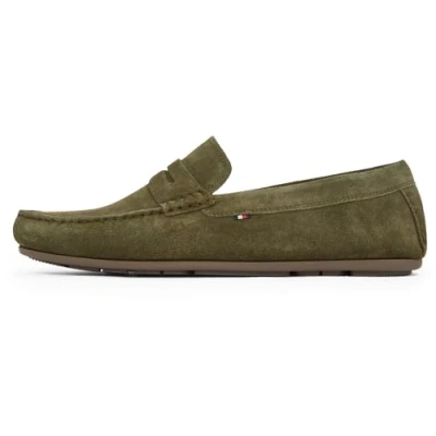 Imagen de TOMMY Hilfiger Casual Suede Driver FM0FM04998, Zapatos de Conductor Hombre, Khaki (Army Green), 41 EU