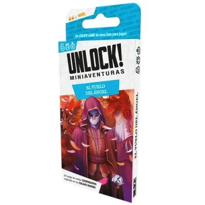 Imagen de Space Cowboys Unlock! Miniaventuras El Vuelo del ángel Juego De Mesa Escape Room para Adultos y Familias a Partir 10 Años 1 6 Jugadores 30 45 Minutos por Partida Español