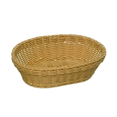 Imagen de cesta APS, ovalada &quot;PROFI LINE&quot; cesta, de mimbre polipropileno dimensiones: 25 x 19 cm/altura: 6,5 cm/color: beige
