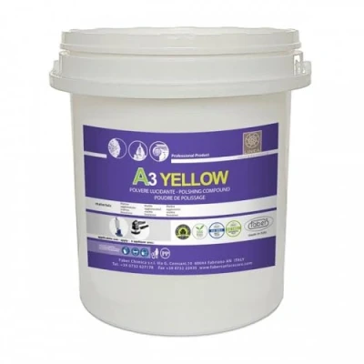 Imagen de Faber A3 Yellow 1kg. Polvo de pulido húmedo para el efecto vitrificado todos los materiales calcáreos como mármol, caliza, travertino y aglomerados base mármol.