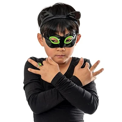 Imagen de Rubies Set Accesorios Cat Noir para niños y niñas, Antifaz, diadema con orejas anillo, Oficial Miraculous Ladybug Carnaval, Halloween, Navidad cumpleaños