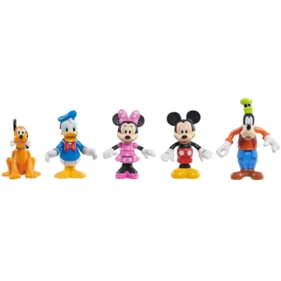 Imagen de Mickey Mouse Conjunto de Figuras coleccionables Funhouse Disney Junior, 5 Piezas, estatuillas 7,6 cm Alto, Juguetes para niños a Partir 3 años Just Play