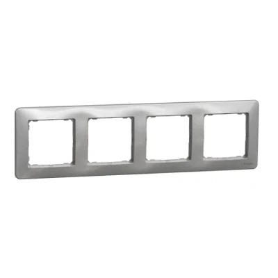 Imagen de Schneider SDD313804, Marco 4 Elementos Sedna Design Aluminio (EAN 3606481482563)