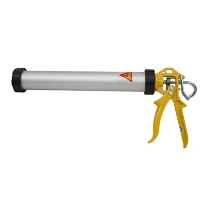 Imagen de pistola MK 5C Evo, manual para bolsillos y cartuchos de masilla adhesiva.