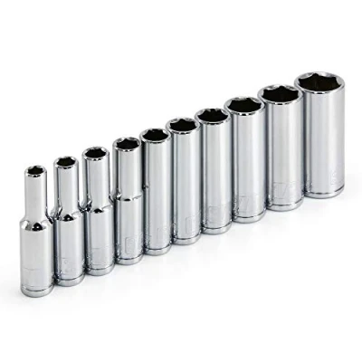 Imagen de Powerbuilt 640499 1/4 Inch Drive SAE Deep Socket Set, 10 Piece