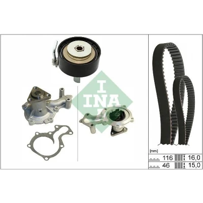 Imagen de INA 530 0745 30 bomba de agua + Kit Distribucion con FORD: FOCUS 3, C Max 2, 3 Turnier