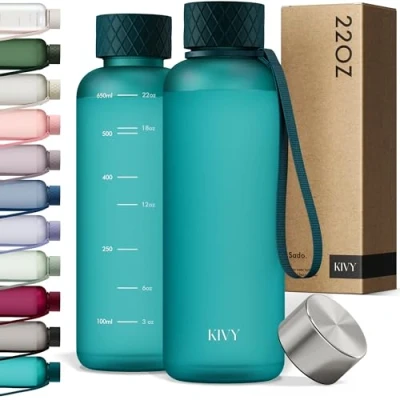 Imagen de KIVY Botella de agua Tritan (verde petróleo, 650 ml)