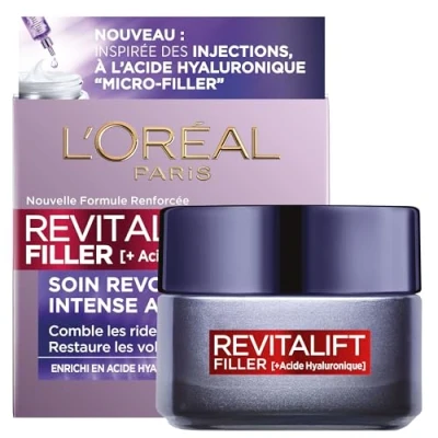 Imagen de L&#039;Oréal Paris Revitalift Filler Soin Jour Revolumisant Anti Rides &amp; Volume Âge Concentré en Acide Hyaluronique 50 ml