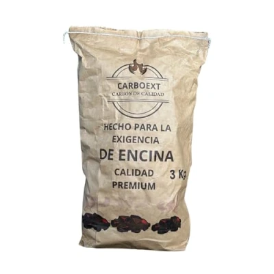 Imagen de Carbon Barbacoa, Vegetal para Carbón 100% Sin Humo, Ni Aditivos, Vegetal, de Encina, Ideal Una Parrillas o Asados, Ecológico, Saco 3Kg Aprox