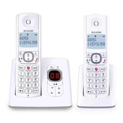 Imagen de Alcatel F530 Teléfono (Teléfono DECT, Terminal inalámbrico, Altavoz, 50 entradas, Identificador de llamadas, Gris, Blanco)