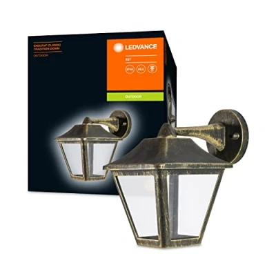 Imagen de LEDVANCE LED Wand und Deckenleuchte, Leuchte für Außenanwendungen, Sockel E27, Endura Classic Trad Down